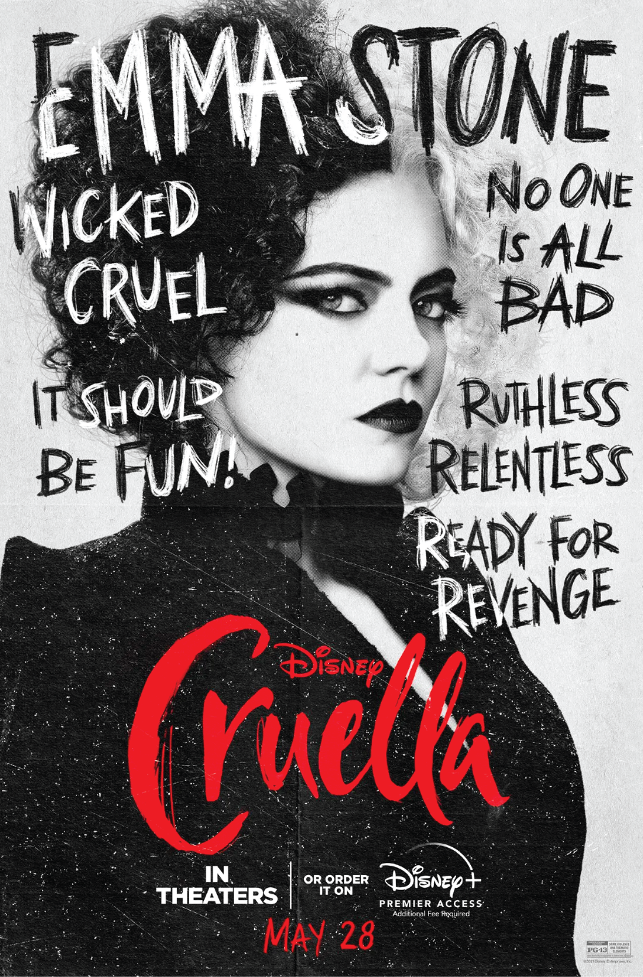 Cruella on Disney+ Poster